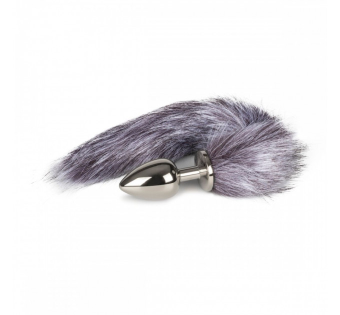 Анальна пробка метал з хвостиком Fox Tail Plug Easy Toys, Розмір L
