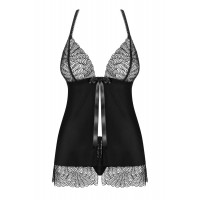 Бебідол Obsessive Chiccanta babydoll & thong black L/XL
