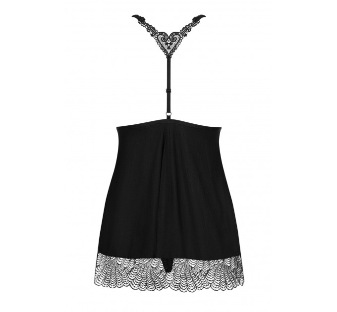 Бебидолл Obsessive Chiccanta babydoll & thong black L/XL