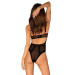 Боди с полупрозрачными вставками Chic Amoria Obsessive, черное, XS/S