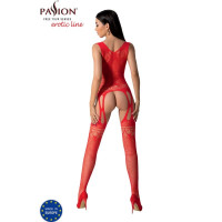 Ажурний бодістокінг з відкритим доступом Passion BS099 red