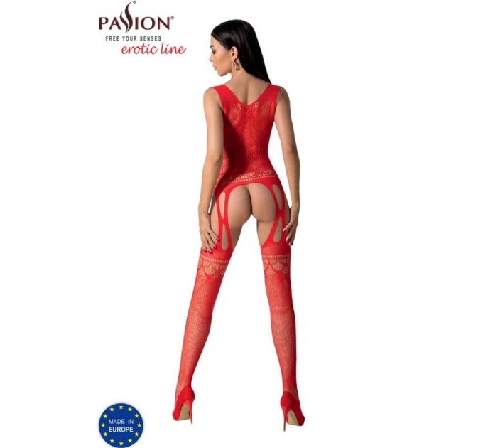Бодистокинг ажурный с открытым доступом Passion BS099 red