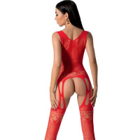 Ажурний бодістокінг з відкритим доступом Passion BS099 red
