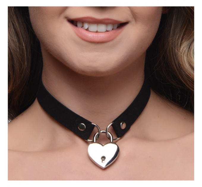 Чокер замок сердце (2ремешка 2ключа) Lock-It Heart Choker With Lockabl