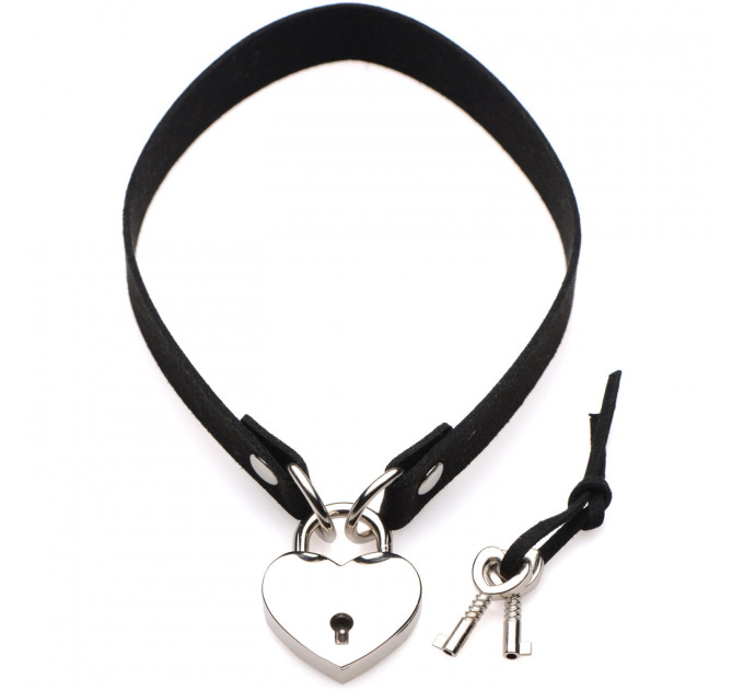 Чокер замок сердце (2ремешка 2ключа) Lock-It Heart Choker With Lockabl