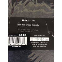 Панчохи з мереживними коронками Music Legs, чорні, One Size