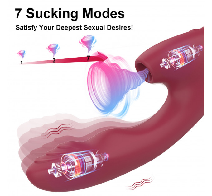 Двойной вибртор Wibrator-Silicone Vibrator USB 7+7+7 functions