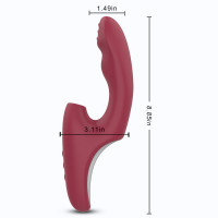 Подвійний вібратор Wibrator-Silicone Vibrator USB 7+7+7 функцій