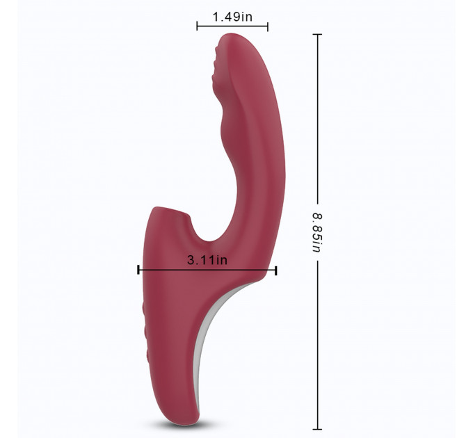 Двойной вибртор Wibrator-Silicone Vibrator USB 7+7+7 functions