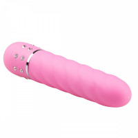 Вібратор рельєфний Love Diamond Vibrator рожевий, 11.4 см