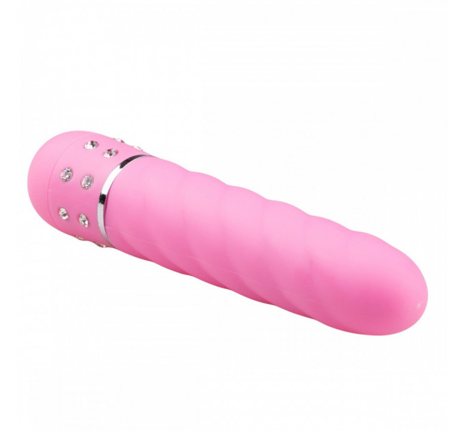 Вибратор рельефный Love Diamond Vibrator розовый, 11.4 см