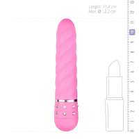 Вібратор рельєфний Love Diamond Vibrator рожевий, 11.4 см