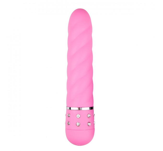 Вибратор рельефный Love Diamond Vibrator розовый, 11.4 см