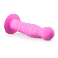 Фаллоимитатор на присоске Easytoys розовый, 14.2 х 2.8 см