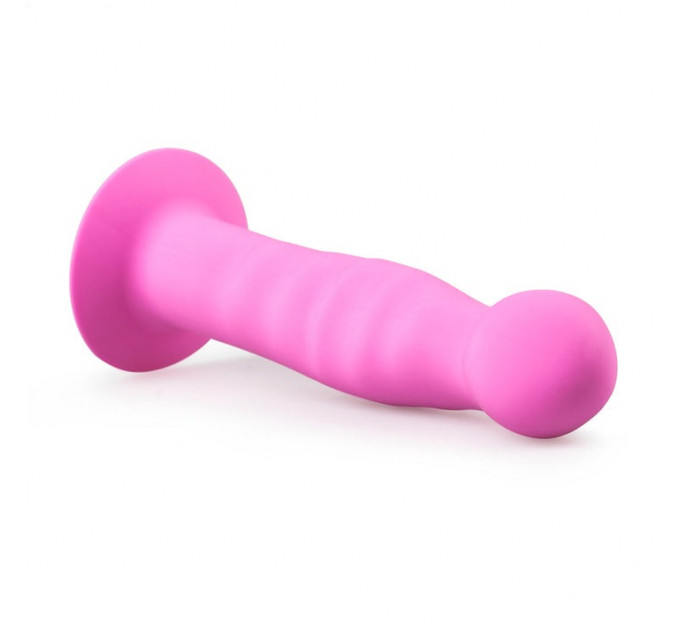 Фаллоимитатор на присоске Easytoys розовый, 14.2 х 2.8 см