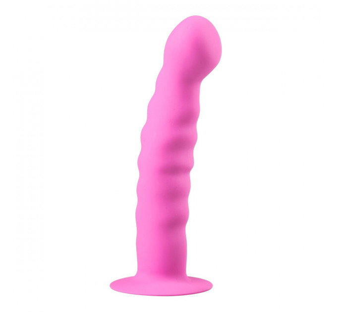 Фаллоимитатор на присоске Easytoys розовый, 14.2 х 2.8 см