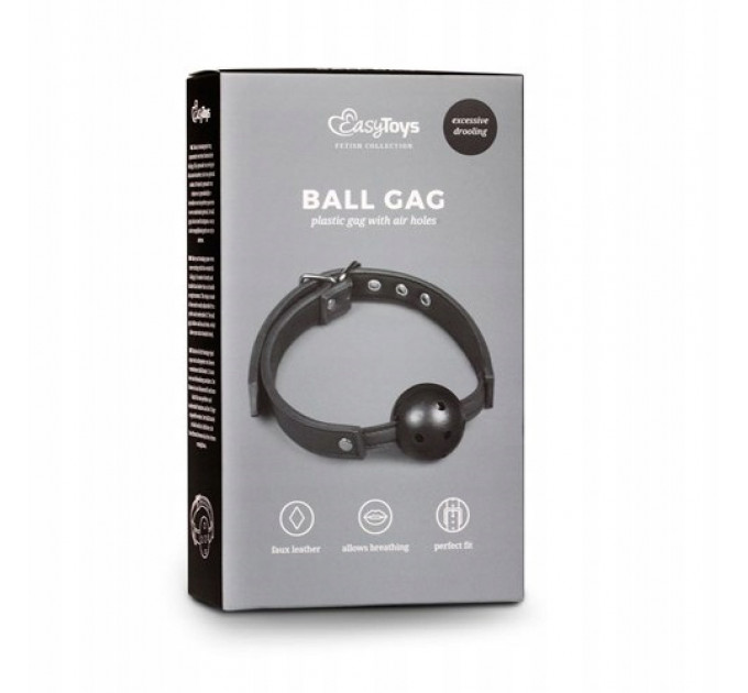 Кляп Ball Gag With PVC Ball - Black Easytoys
