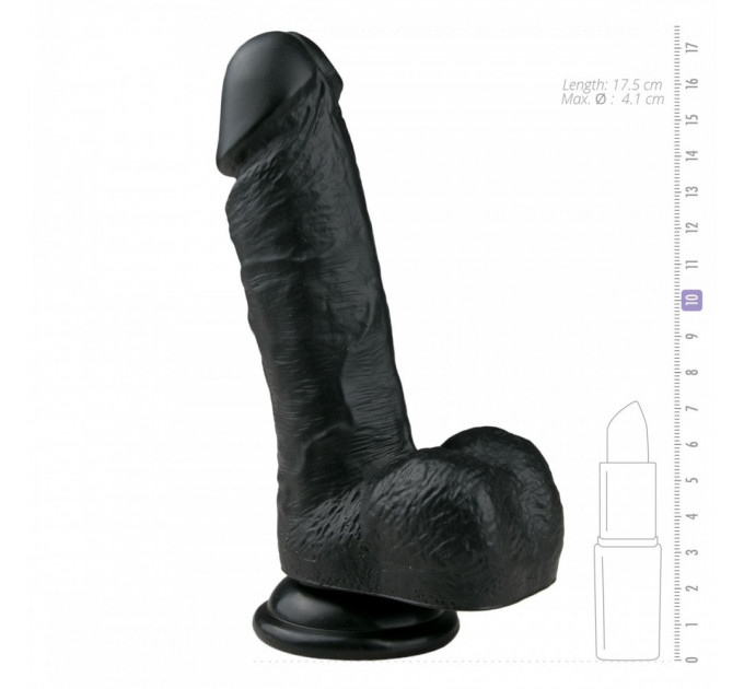 Фаллоимитатор EasyToys Realistic Dildo - 17,5 см черный
