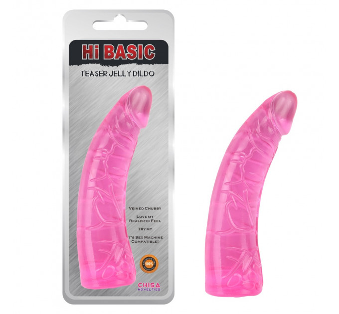 Фаллоимитатор реалистичный Chisa Hi-Basic Teaser Jelly Dildo, розовый
