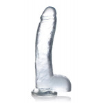 Фалломитатор реалистичный гигантский Jock Curve Toys, прозрачный, 29 х 5.8 см