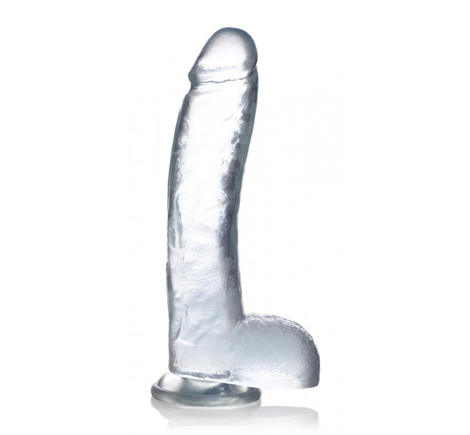 Фалломитатор реалистичный гигантский Jock Curve Toys, прозрачный, 29 х 5.8 см
