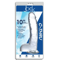 Фалломитатор реалистичный гигантский Jock Curve Toys, прозрачный, 29 х 5.8 см