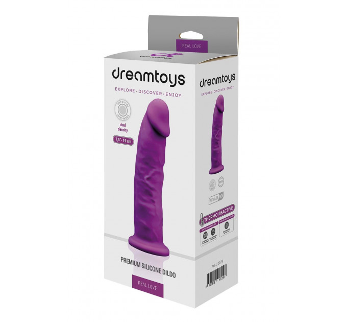 Фалоімітатор реалістичний Dreamtoys Real Love на присосці, фіолетовий