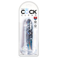 Фаллоимитатор реалистичный на присоске Pipedream King Cock прозрачный