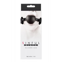 Кляп NS Novelties SINFUL SOFT SILICONE GAG BLACK