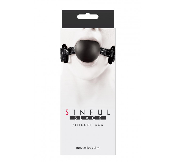 Кляп NS Novelties SINFUL SOFT SILICONE GAG BLACK