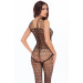 Комбинезон в крупную сетку Rene Rofe Neo Geo Crotchless Bodystocking черный, One Size