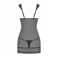 Пеньюар Obsessive 857-CHE-1 chemise S\M Черный