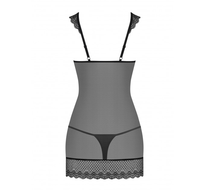 Пеньюар Obsessive 857-CHE-1 chemise S\M Черный