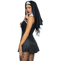 Костюм черниці Leg Avenue, L, Naughty Nun 2 предмети, чорний