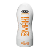 Мастурбатор вагина Alive Maxi Flex Generic Experience бежевый в белой колбе