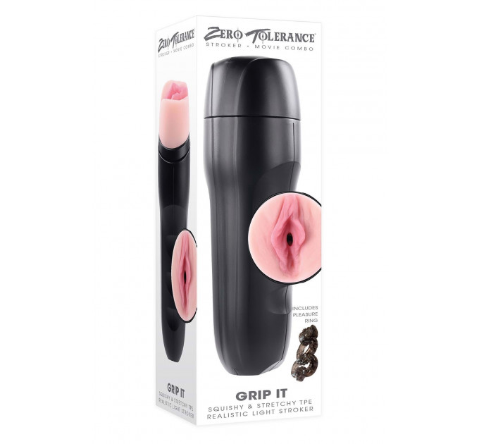 Мастурбатор Вагина в колбе Zero Tolerance Grip it Light, телесный