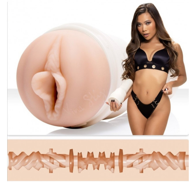Мастурбатор вагина из киберкожи в колбе Fleshlight Girls Vina Sky Exotica, бежевый