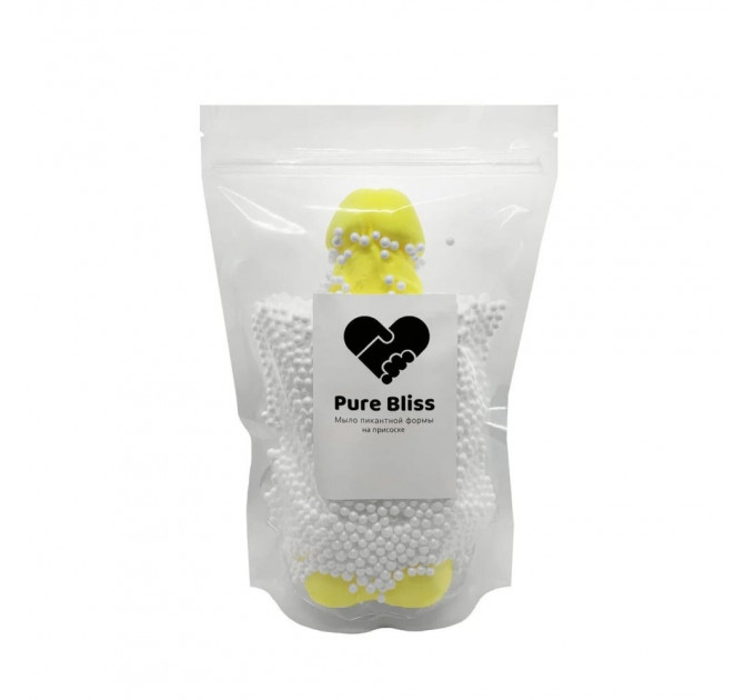 Мыло член на присоске Pure Bliss желтое, size M