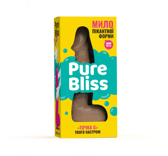 Мыло член на присоске Pure Bliss MINI коричневый, 15 см