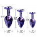 Набір анальних пробок Global Novelties NIXIE METAL BUTT PLUG TRAINER SET, PURPLE METALLIC