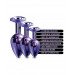 Набір анальних пробок Global Novelties NIXIE METAL BUTT PLUG TRAINER SET, PURPLE METALLIC