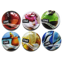 Набір оральних різноманітних ароматизованих презервативів ONE Flavor Waves (ціна за упак., 100 шт)