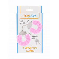 Наручники рожеві з хутром Toy Joy Furry fan cuffs