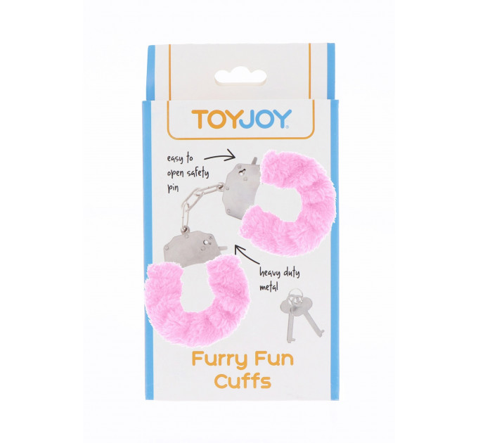 Наручники розовые с мехом Toy Joy Furry fan cuffs