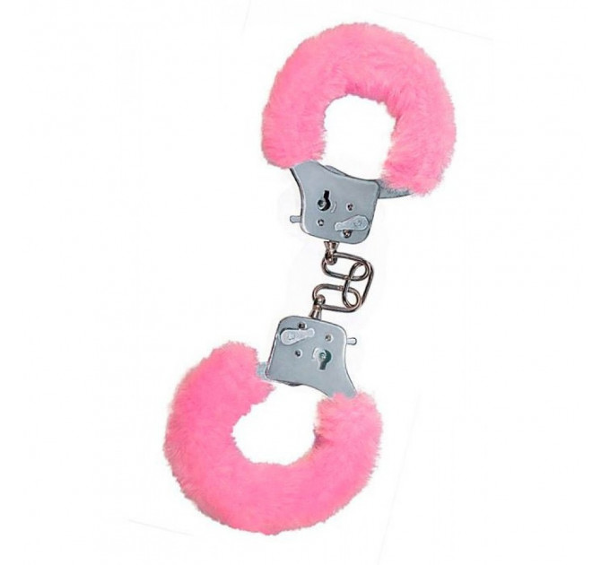 Наручники розовые с мехом Toy Joy Furry fan cuffs