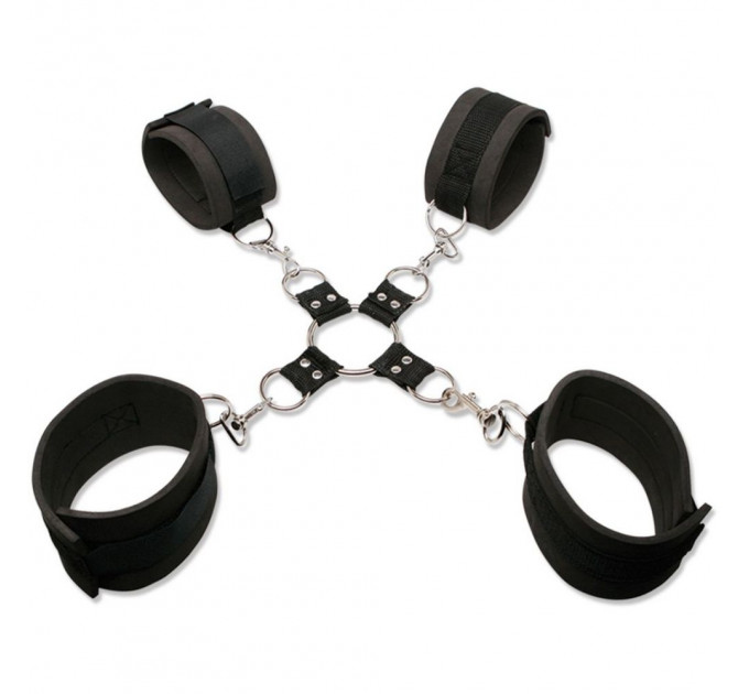 Наручники и поножи с фиксацией FETISH FANTASY «Extreme Hog-Tie Kit