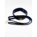 Ошейник с поводком DS Fetish Collar, синий