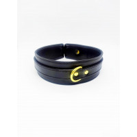 Ошейник с поводком DS Fetish Collar, синий