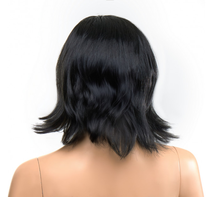 Парик каре с челкой Fetish Hair, черный, 25 см
