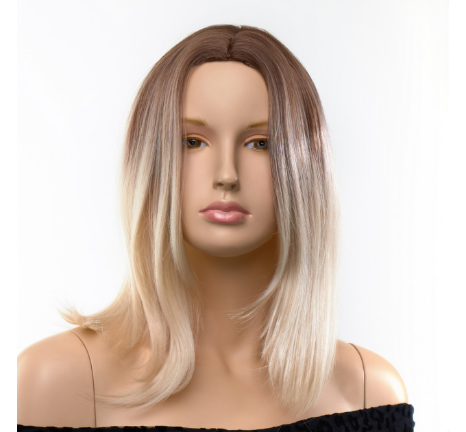 Парик прямой Fetish Hair омбре блонд, 35 см